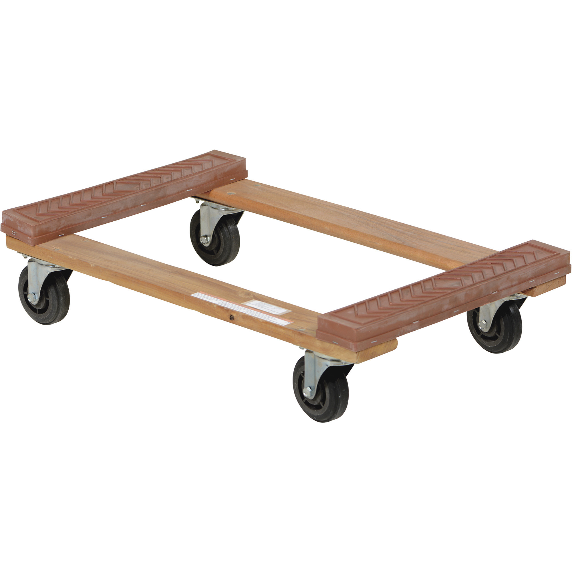 Vestil Hardwood Dolly - 30in. x 18in., Rubber Ends, 1200-Lb. Capacity, Model# HDOR-1830-12